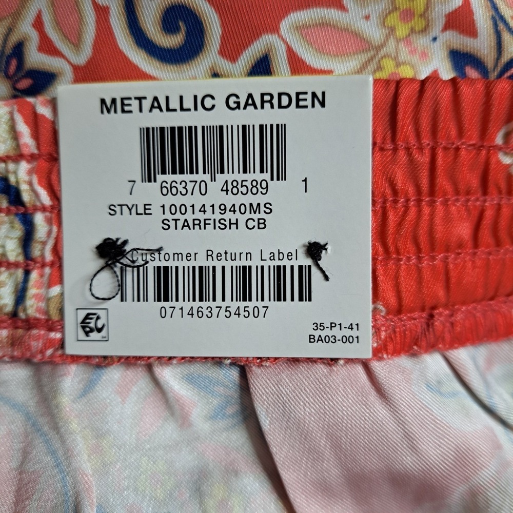 JM Collection Wide‎ Leg Pants Womens Medium Coral Paisley Floral Boho Print NWT - Picture 15 of 15